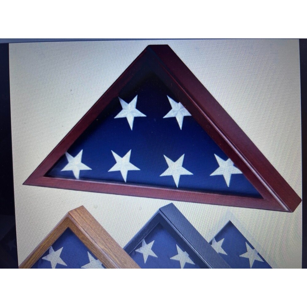 New Open Box Memorial Flag Display Case 26"L x 3.25"W x 13"H